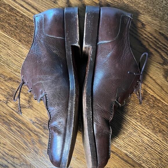 Cole Haan Italian Leather Split Toe Oxford Dress Shoe Mens 7D Brown Apron Toe - Picture 4 of 7